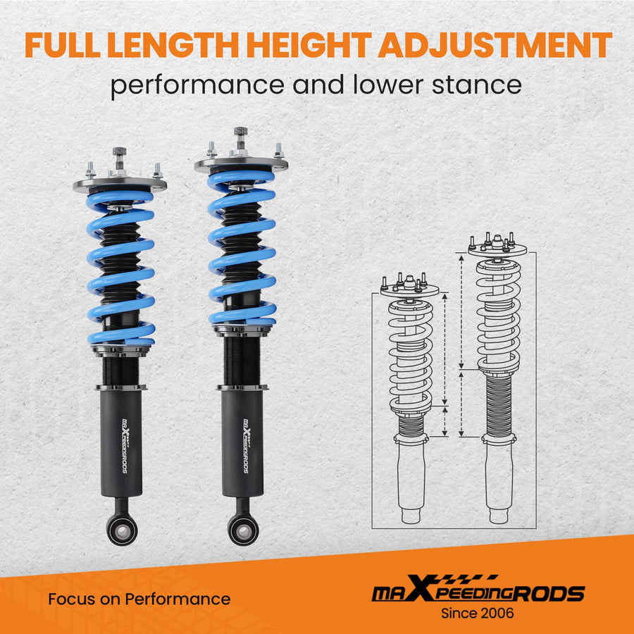 MaXpeedingrods T6 Advanced Series Säädettävä Coilover-alustasarja Toyota Supra JZA70 MA70 GA70