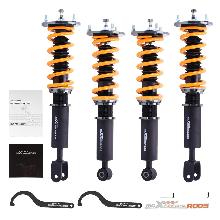 MaXpeedingrods T6 Advanced Series 24-tason säädettävät Coiloverit Toyota Supra 1993-2002 JZA80 RZ RZ-S SZ SZ-R