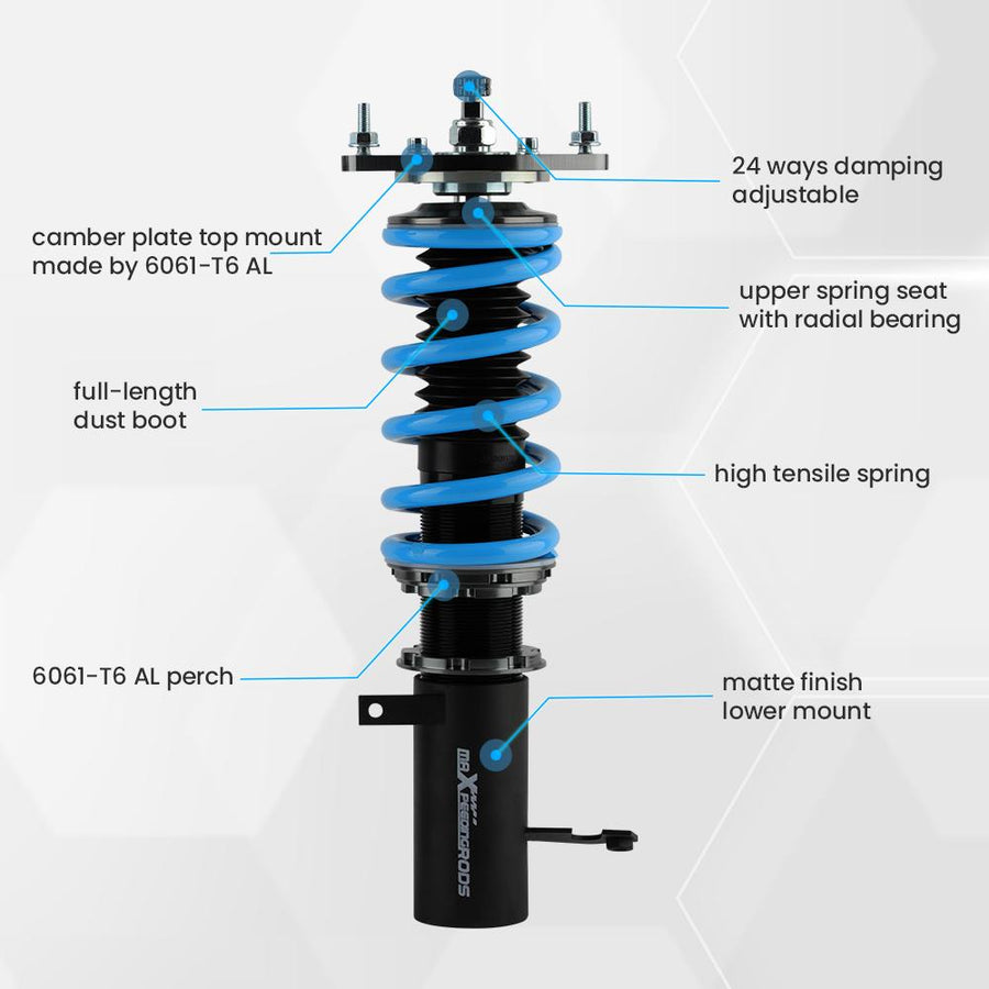 MaXpeedingrods T6 Advanced Series Säädettävä coilover (yksittäinen) Toyota Corolla E90 E100 E110 AE92 AE101 AE111