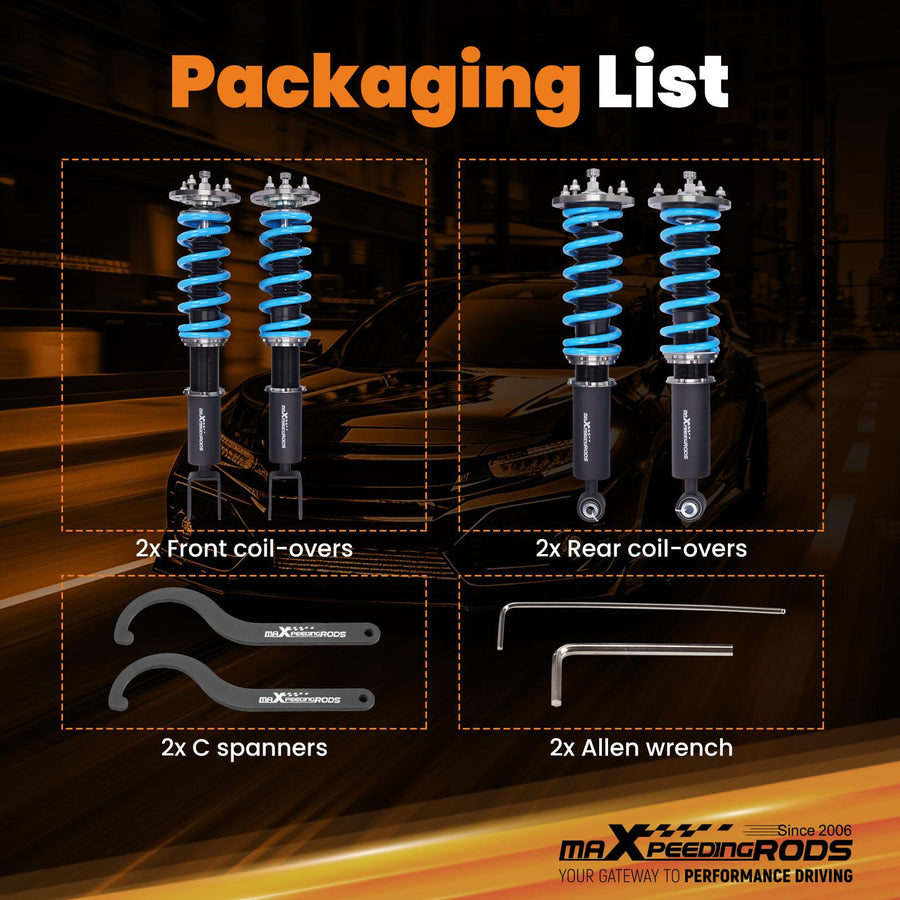 MaXpeedingrods T6 Advanced Series Coilover-alustasarja Jaguar XF 2007-2015, säädettävä