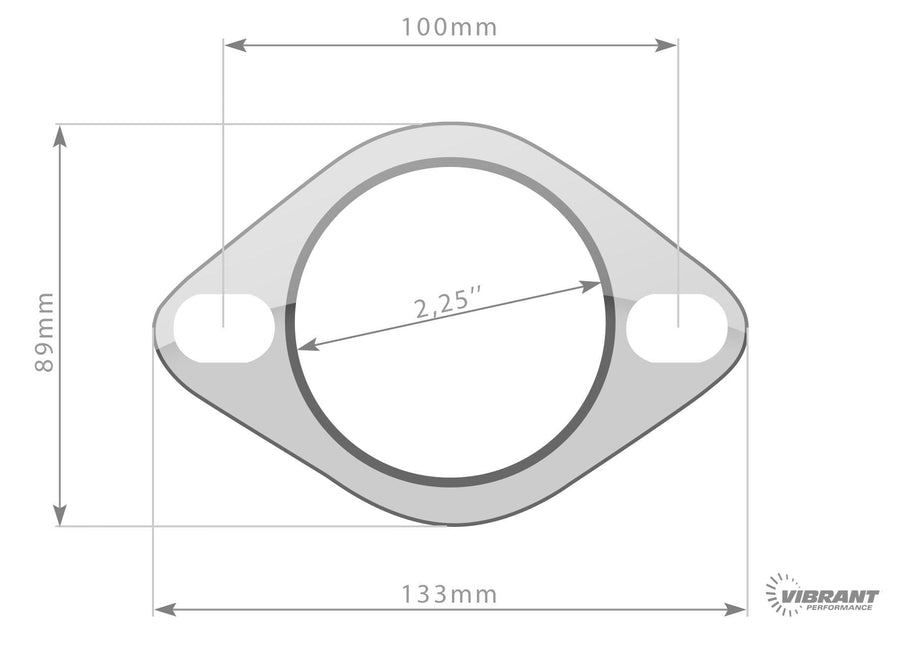 Vibrant Performance pakosarjan tiiviste 57 mm - 2,25" (2 reikää)