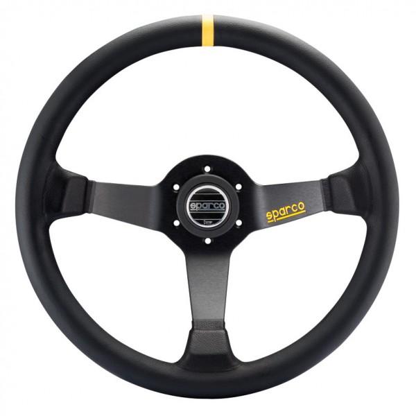 Sparco R345 Ratti (63 mm Syvyys), Musta Mokkanahka, Mustat Puolat