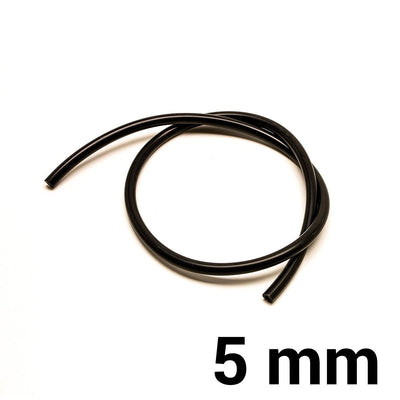 Silikoniletku 5 mm - Musta