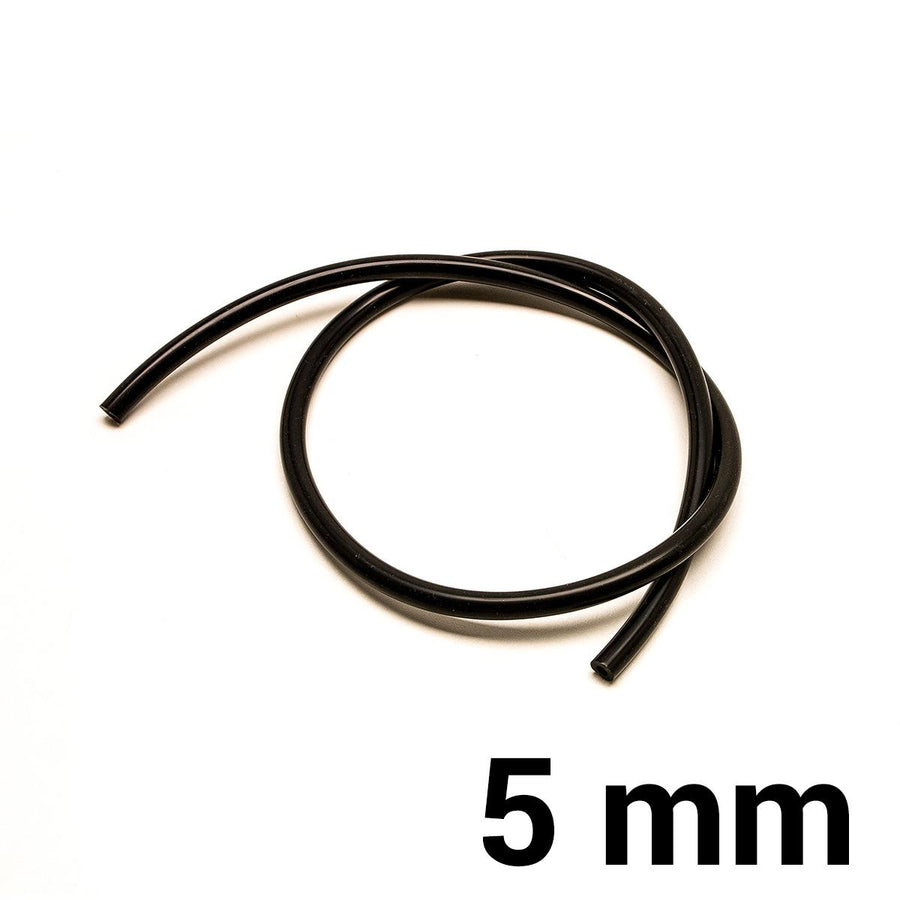 Silikoniletku 5 mm - Musta