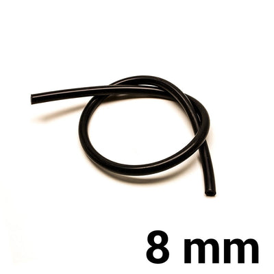 Silikoniletku Ø8 mm - Musta (per metri)