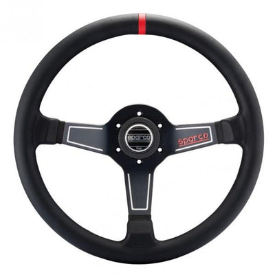 Sparco L575 Ratti (63 mm Syvyys), Musta Nahka, Mustat Puolat