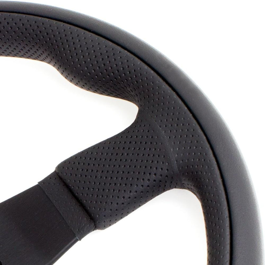 Nardi Twin Line Ratti, Musta Nahka, Mustat Puolat, Ø35 cm