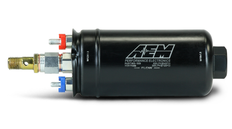 AEM Universaali 400 L/h Polttoainepumppu - Metriset Liitännät