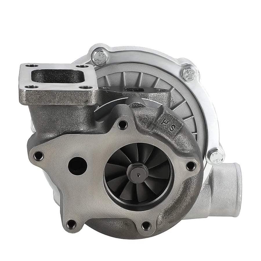T04E Turboahdinsarja – T3-turbo, välijäähdytin, öljyputket ja BOV-sovitin (1.5–3.0L, yli 350 hv)