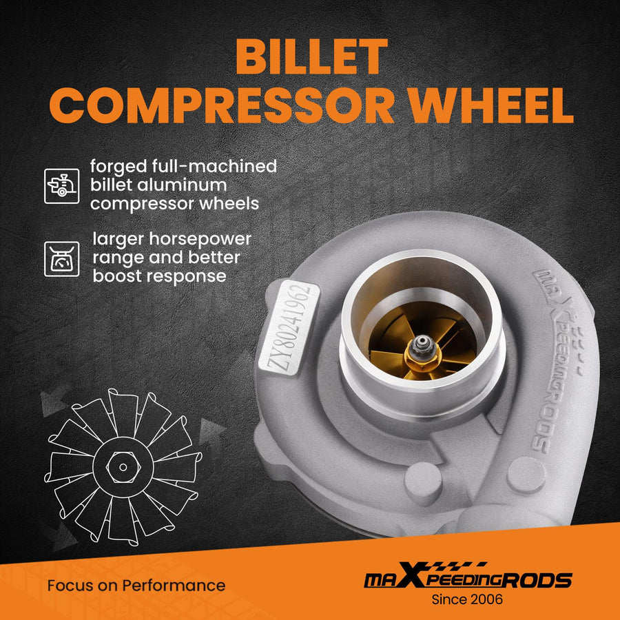 Billet kompressorin pyörä T3 T04E katuversio Turboahdin jopa 400+ hv .57 A/R pakoaukon turbiini yleismalli