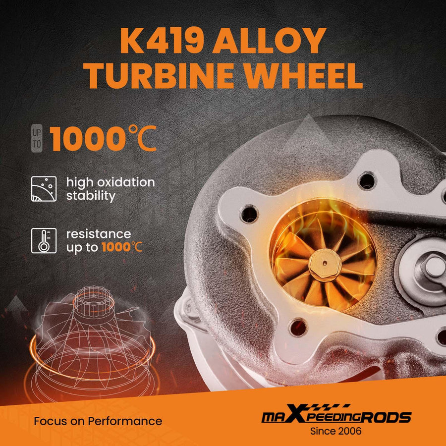 Billet kompressorin pyörä T25 laippa GT2871 GT2860 katuversio Turbo A/R .64 Turboahdin toimilaitteella
