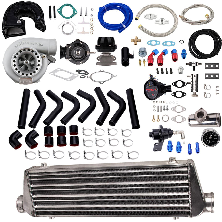 GT35 Turbo Kit / Wastegate + välijäähdytin + putkisto yhteensopiva Honda B16 B18 K20 F22 -moottoriin