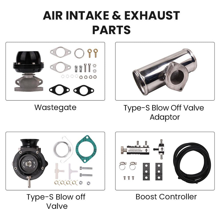 GT35 Turbo Kit / Wastegate + välijäähdytin + putkisto yhteensopiva Honda B16 B18 K20 F22 -moottoriin