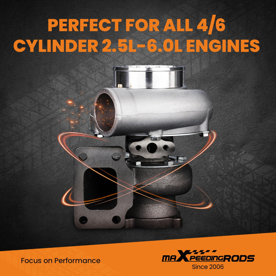 GT35 / GT3582 Turboahdin T3 A/R 0.70 / 0.63 – Jopa 600 hv (Anti-Surge)