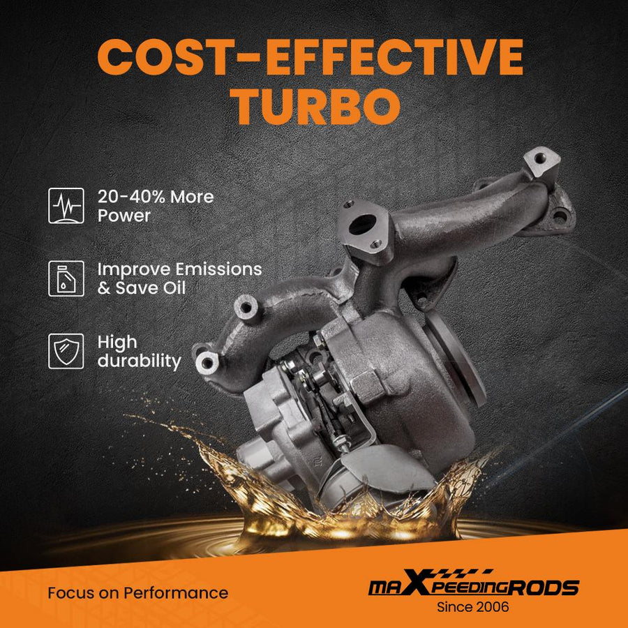 Turboahdin VW, Seat, Skoda 2.0 TDI 103 kW BKD 03G253019H, 03G253014J tiivisteellä