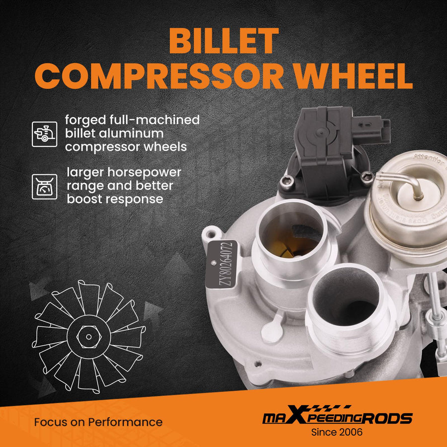 Turboahdin Billet-kompressorin pyörä Turbo Mini Cooper S R55 R56 R57 1.6 L 11657647003