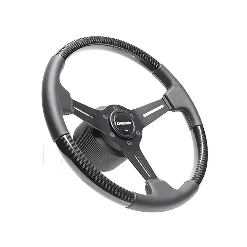 GReddy Sports "Real Carbon" Ratti (47 mm syvyys), mustat puolat - 340 mm