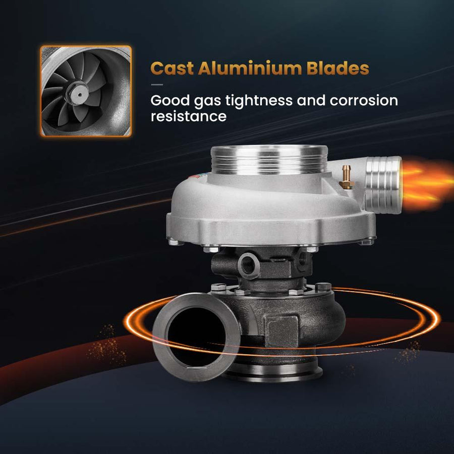 Billet Anti-Surge Kompressorin pyörä Racing Turbo GT3071 v-laippakiinnitys A/R 0.82 0.63 enintään 3.0 bar