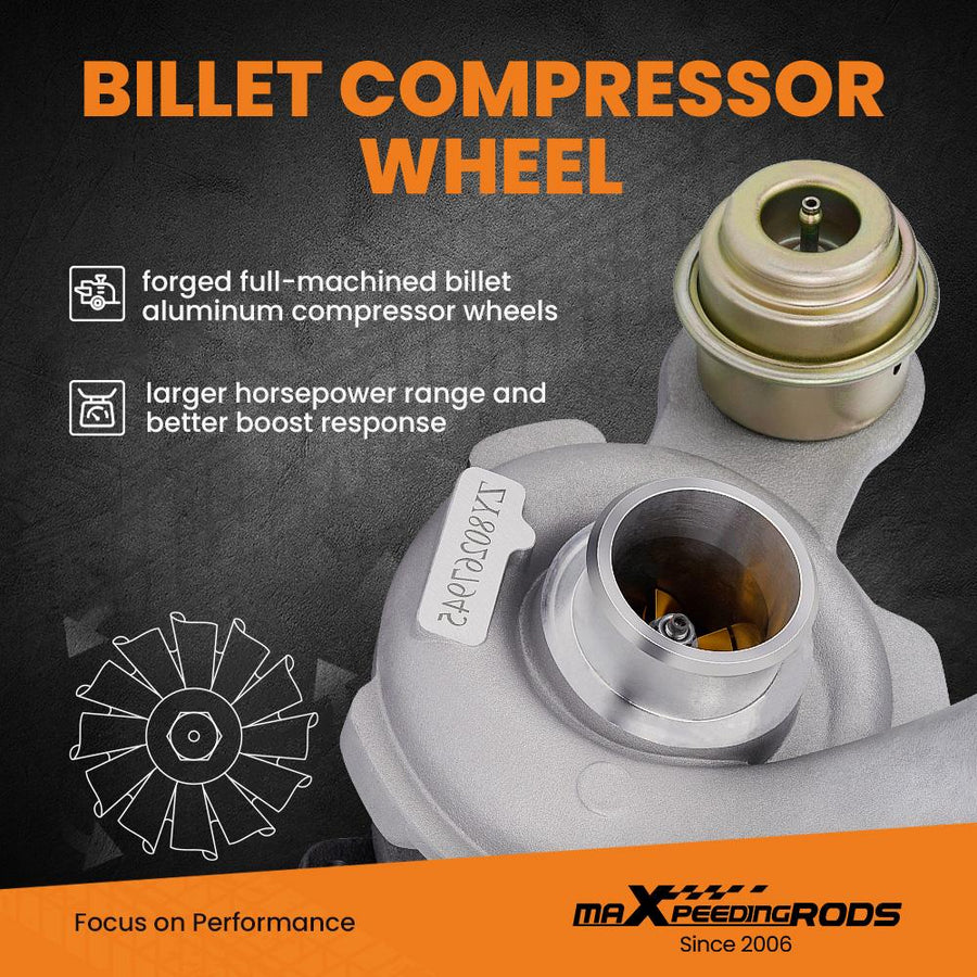 Billet-kompressorin pyörä Turbo RENAULT SCENIC MEGANE 1.9DCI F9Q 2000- 703245-0001 53039700048
