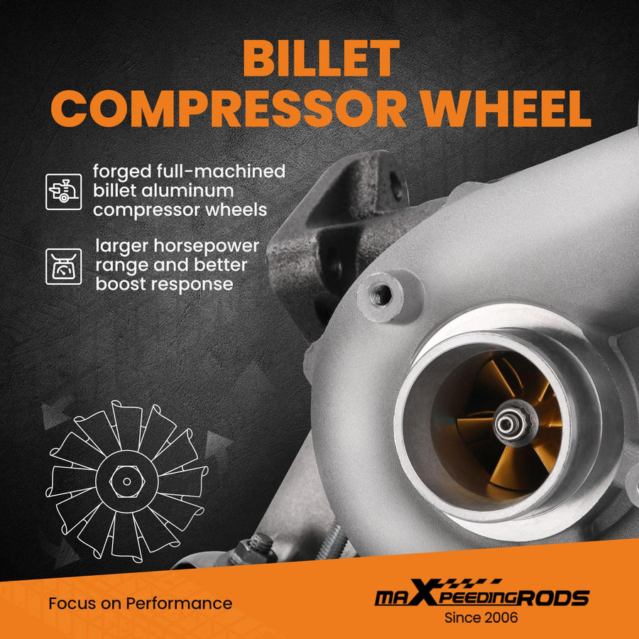 Billet kompressorin pyörä Turboahdin Audi A4, A6, Skoda Superb, VW Passat 2.0/1.9 TDI AFV/AWX 717858