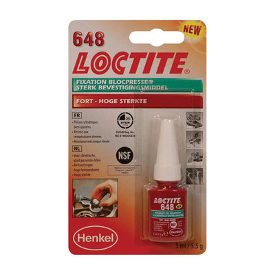 Loctite 648 Korkean Lämmön Pidätysaine (Vihreä, 5 ml)