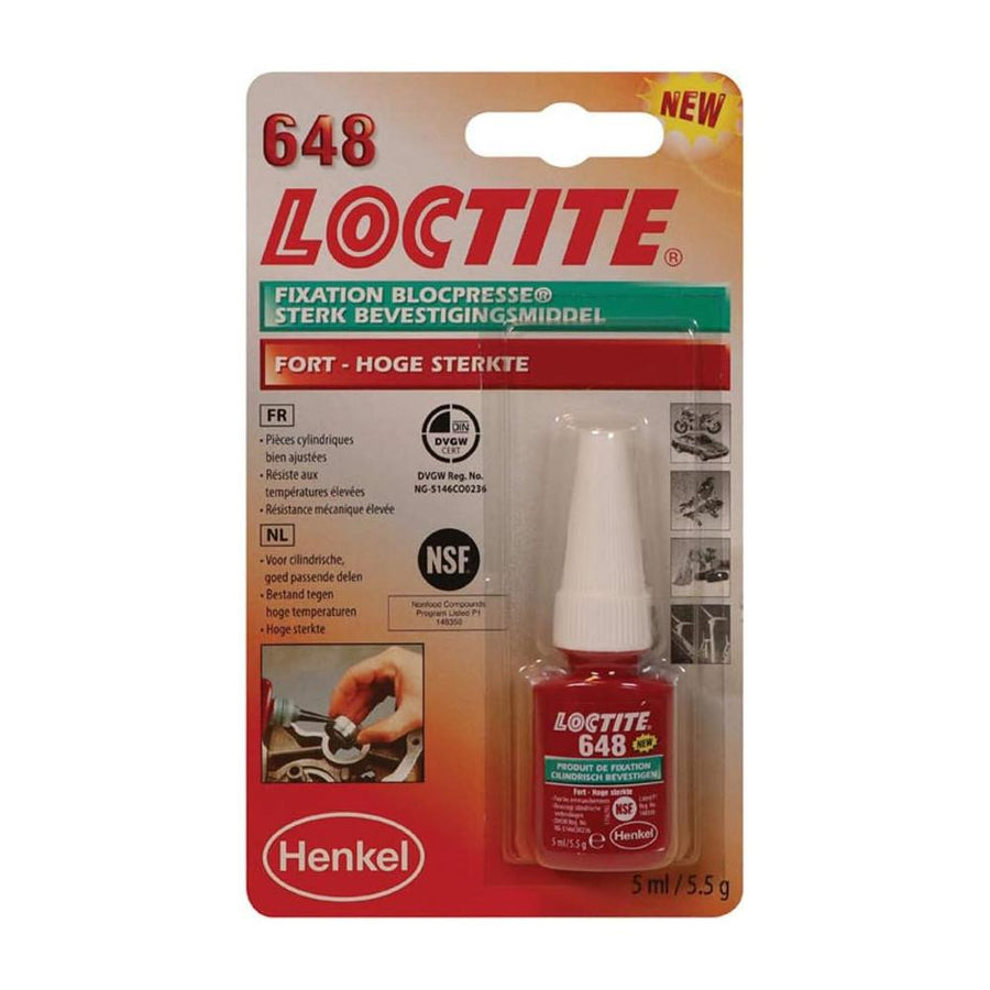 Loctite 648 Korkean Lämmön Pidätysaine (Vihreä, 5 ml)
