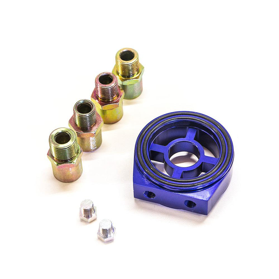 Sandwich plate antureille – 3 × 1/8” NPT anturiporttia (sininen)