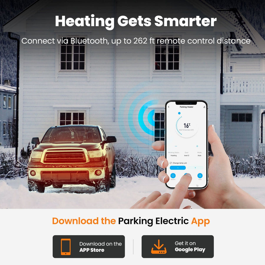 1-5 kW Säädettävä Diesel Lämmitin + Bluetooth