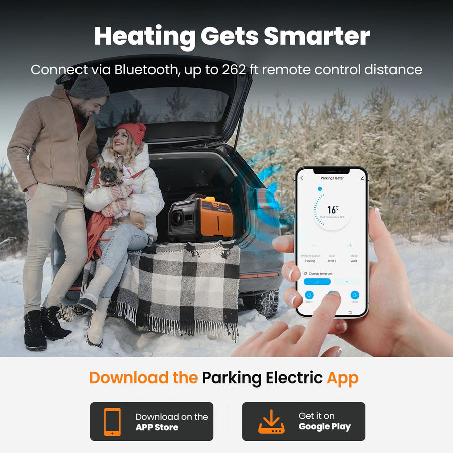 1-5 kW Säädettävä Diesel Lämmitin + Bluetooth