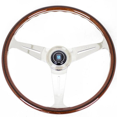 Nardi Classic ND39 Ratti, Puu, Musta Upotus, Kromi Puolat, 25 mm Syvyys