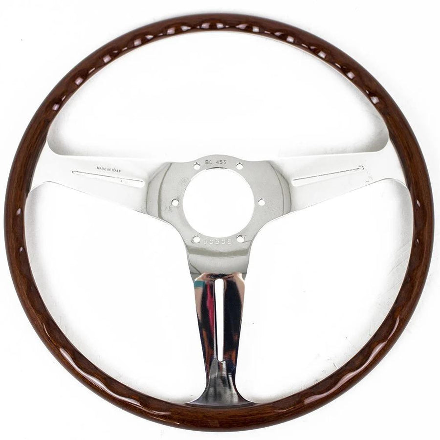 Nardi Classic ND39 Ratti, Puu, Musta Upotus, Kromi Puolat, 25 mm Syvyys