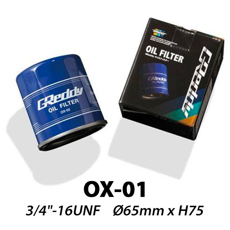 GReddy OX-01 Öljynsuodatin | 3/4"-16 UNF (Nissan CA18, RB, VG30, Toyota 4A-G(Z)E, 1ZZ, 2ZZ...)