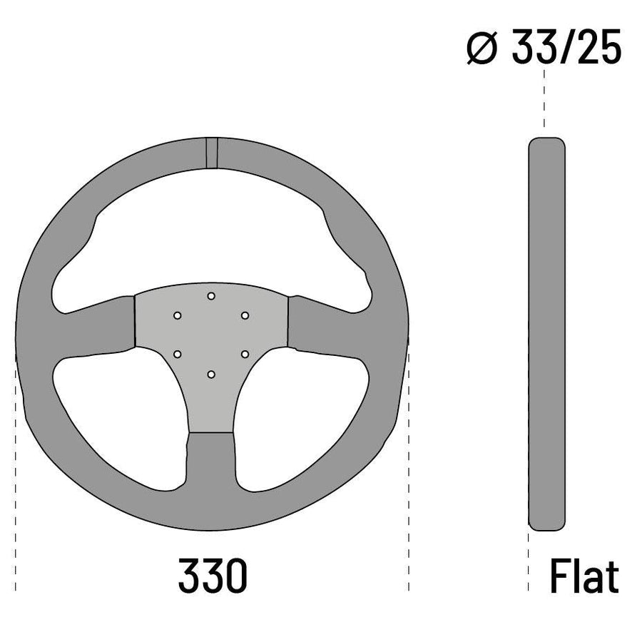 Sparco R330 Litteä Ratti, Nahka
