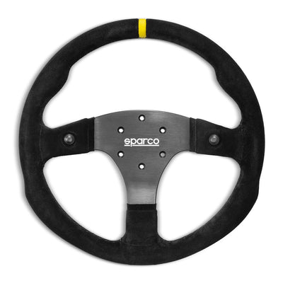 Sparco R330B Litteä Ratti, Mokkanahka, 2 Painiketta