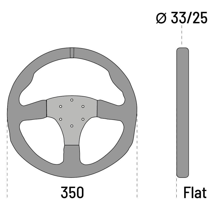 Sparco R350 Litteä Ratti, Nahka