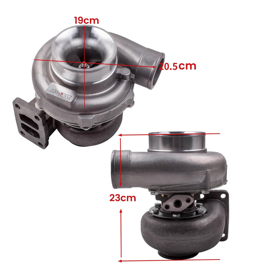T70 Turboahdin Universaali, 70 A/R T3 V Band Flange, öljyjäähdytteinen, 500 hv