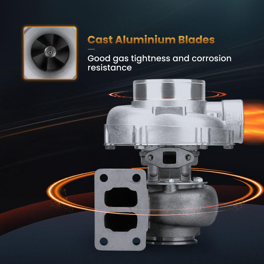 T70 Turboahdin Universaali, 70 A/R T3 V Band Flange, öljyjäähdytteinen, 500 hv