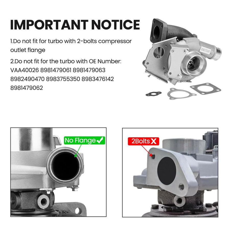 Turboahdin Isuzu GMC W 5.2L NRR NPR NQR 4HK1-E2N vda40016 Turbo