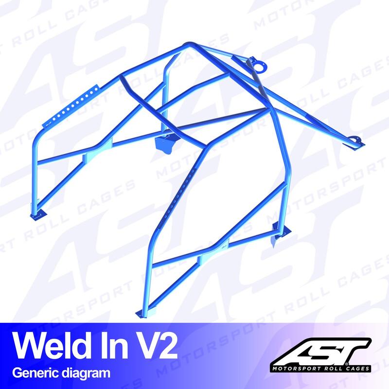 AST Rollcages V2 hitsattava 8-pisteen turvakaari Opel Corsa E