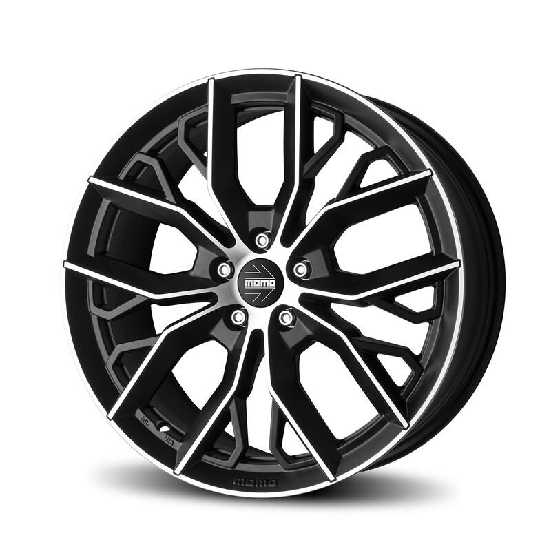 Momo Massimo 18x8" 5x108 ET42, Matta musta, koneistetut puolat