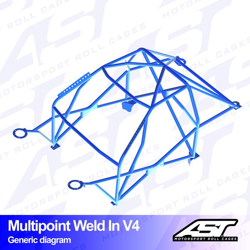 AST Rollcages V4 hitsattava 10-pisteen turvakaari Toyota Celica T23