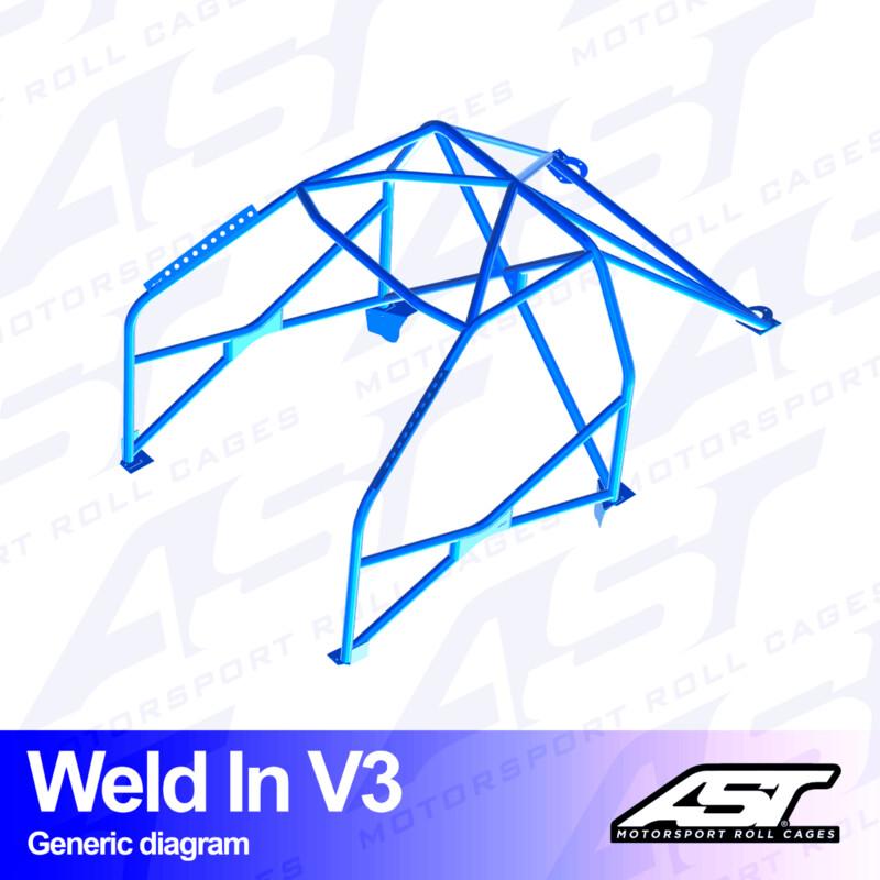 AST Rollcages V3 hitsattava 8-pisteen turvakaari Opel Corsa E