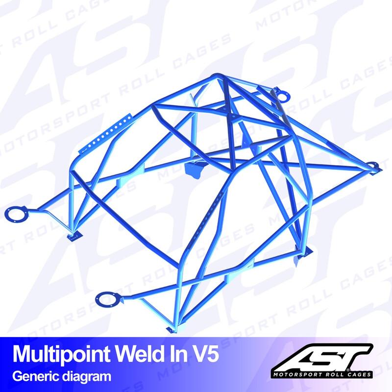 AST Rollcages V5 hitsattava 10-pisteen turvakaari Ford Sierra MK1, 2 & 3 - 5-ovinen Sedan (RWD)