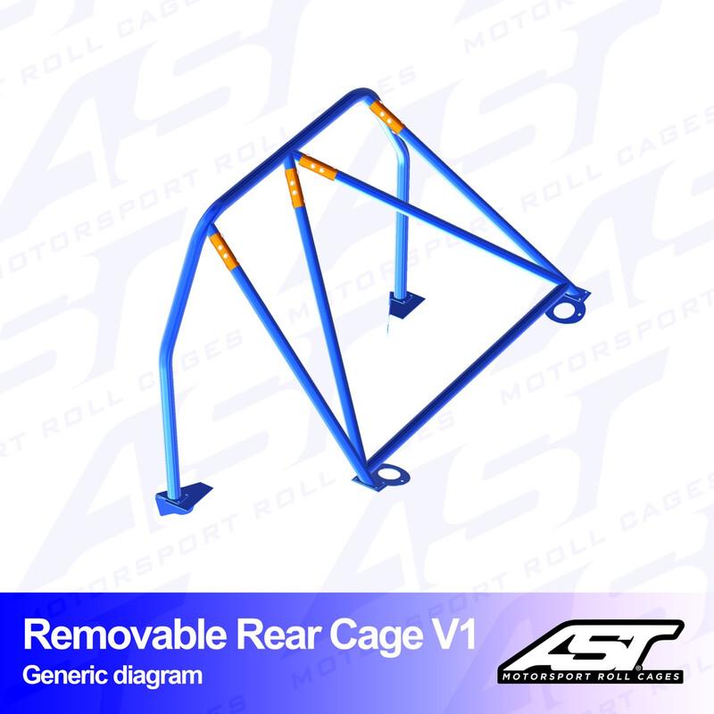 AST Rollcages V1 irroitettava pultattava takaosan turvakaari Audi S3 8V - 4-ovinen, Quattro