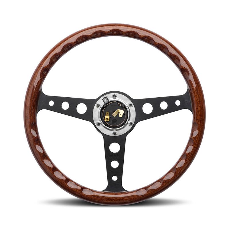 Momo Indy Heritage Ratti (37 mm Syvyys), Puu, Mustat puolat - 35 cm