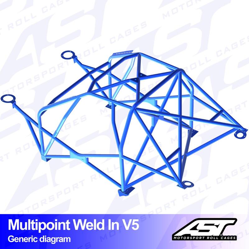 AST Rollcages V5 hitsattava 10-pisteen turvakaari Ford Sierra MK1, 2 & 3 - 5-ovinen Sedan (RWD)