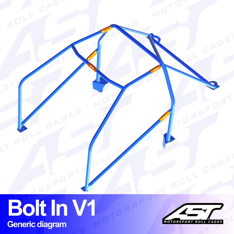 AST Rollcages V1 pultattava 6-pisteen turvakaari Seat Ibiza 6L - FIA-hyväksytty