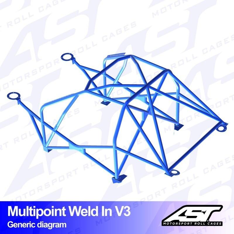 AST Rollcages V3 hitsattava 10-pisteen turvakaari BMW E36 Compact