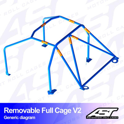 AST Rollcages V2 irroitettava pultattava 6-pisteen turvakaari Toyota MR2 SW20