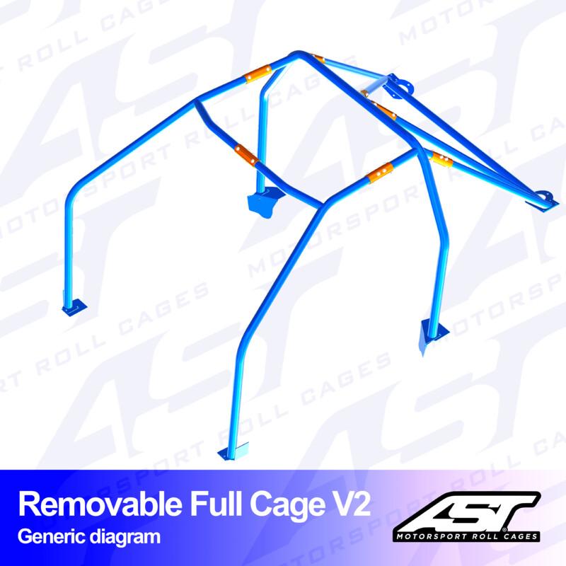 AST Rollcages V2 irroitettava pultattava 6-pisteen turvakaari Toyota MR2 SW20